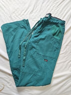 Koi Lite Scrub Pants XS Regular Teal Green Slim Fit Medical Nurse Uniform